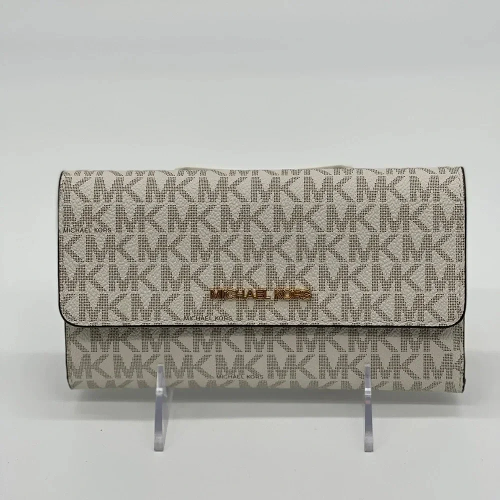 Michael Kors JST LG Trifold Vanilla Wallet